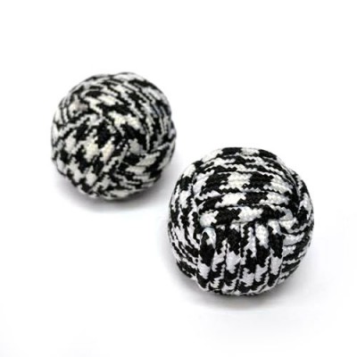 Chop Cup Balls (Zebra) by Stan Airey - Set of 2 (one magnetic and one non-magnetic)